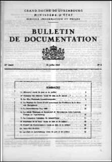 , Bulletin de documentation 8/1969