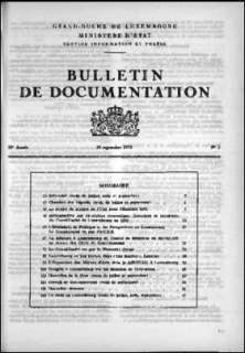 Bulletin de documentation 5/1970