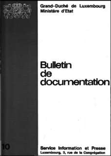 , Bulletin de documentation 10/1971