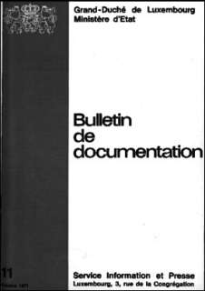 Bulletin de documentation n° 11/1971