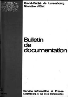 , Bulletin de documentation 3/1971