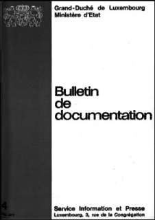 , Bulletin de documentation 4/1971