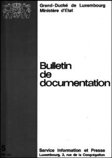 , Bulletin de documentation 5/1971