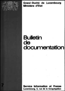 Bulletin de documentation 7/1971