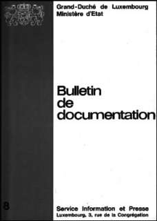 , Bulletin de documentation 8/1971