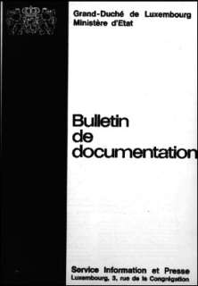 , Bulletin de documentation 1/1972
