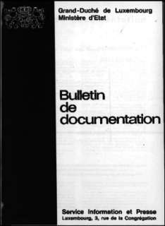 Bulletin de documentation n° 1/1973