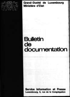 Bulletin de documentation n° 3/1973