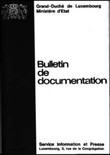 Bulletin de documentation n° 6/1973