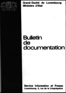, Bulletin de documentation 8/1973