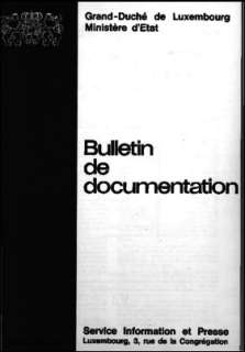 Bulletin de documentation n° 1/1974