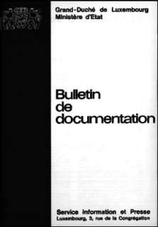 , Bulletin de documentation 5/1974