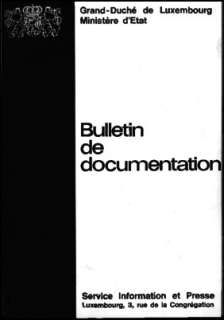 , Bulletin de documentation 1/1975