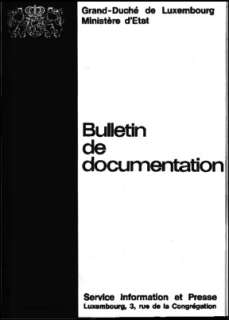 , Bulletin de documentation 4/1975