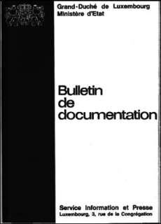 , Bulletin de documentation 5/1975