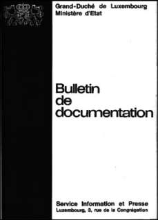 , Bulletin de documentation 8/1975