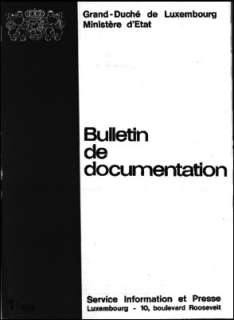Bulletin de documentation 1/1976