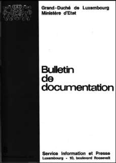 Bulletin de documentation 8/1976
