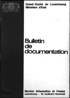 , Bulletin de documentation 1/1979