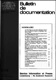 Bulletin de documentation 5/1979