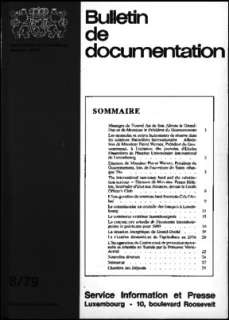, Bulletin de documentation 8/1979