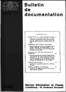 Bulletin de documentation 3/1980