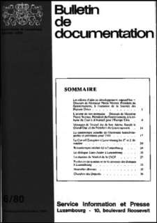 , Bulletin de documentation 6/1980