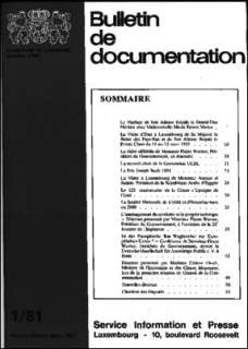 Bulletin de documentation 1/1981