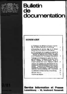 Bulletin de documentation 2/1981