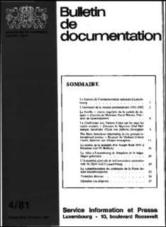 , Bulletin de documentation 4/1981