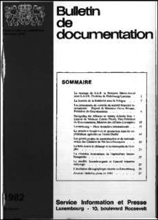 Bulletin de documentation 1/1982