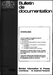 Bulletin de documentation 2/1982