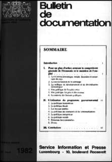 , Bulletin de documentation 3/1982