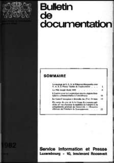 Bulletin de documentation 4/1982