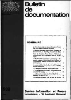 Bulletin de documentation 5/1982