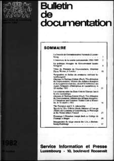, Bulletin de documentation 8/1982