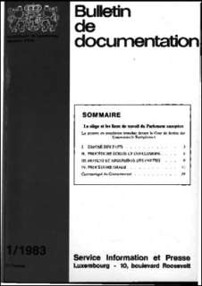 , Bulletin de documentation 1/1983
