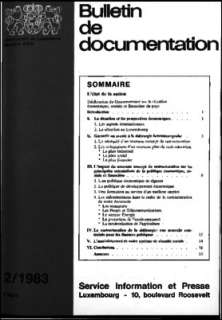 Bulletin de documentation 2/1983