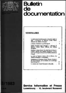 , Bulletin de documentation 3/1983