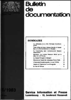 , Bulletin de documentation 5/1983