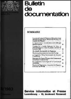 Bulletin de documentation 6/1983