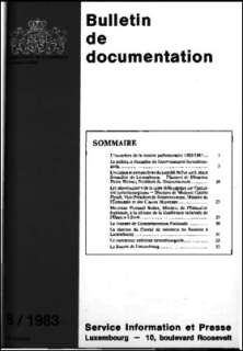 , Bulletin de documentation 8/1983