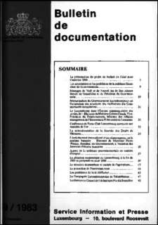 , Bulletin de documentation 9/1983