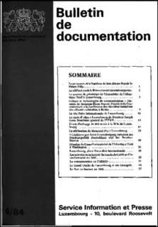 Bulletin de documentation 4/1984
