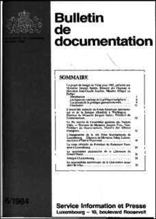 Bulletin de documentation 6/1984