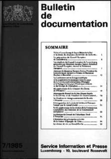 , Bulletin de documentation 7/1985