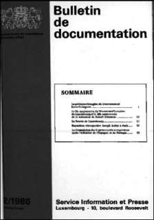 , Bulletin de documentation 2/1986
