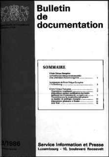 , Bulletin de documentation 3/1986