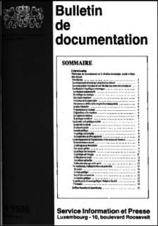 Bulletin de documentation 4/1986