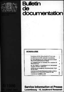Bulletin de documentation 6/1986
